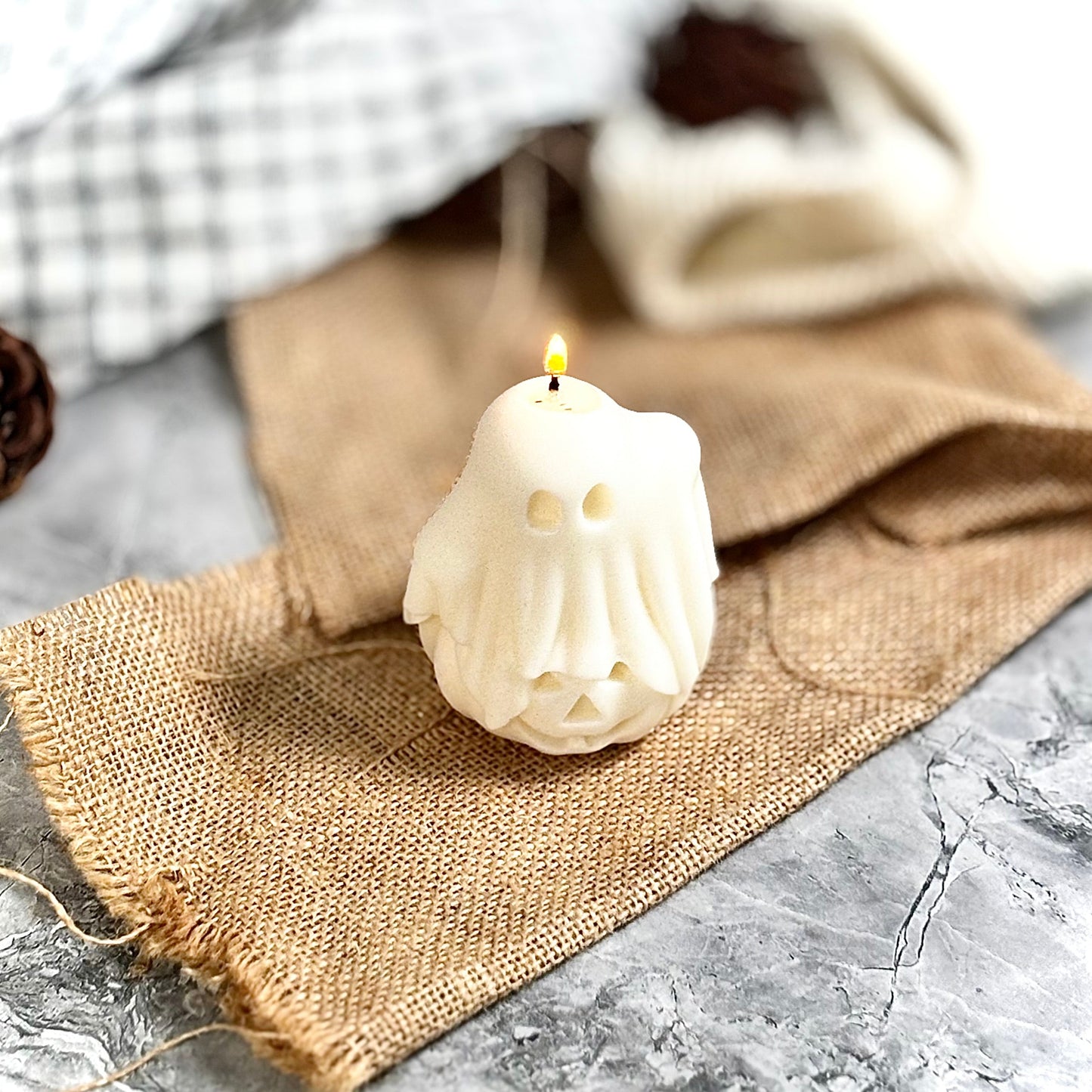 Ghost Shaped Halloween Soy Scented Candle