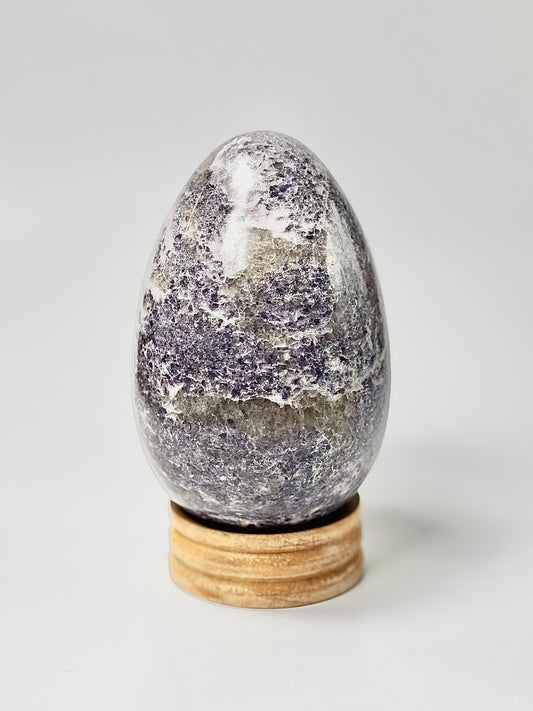 Lepidolite Large Egg Carving - 1580 Gm