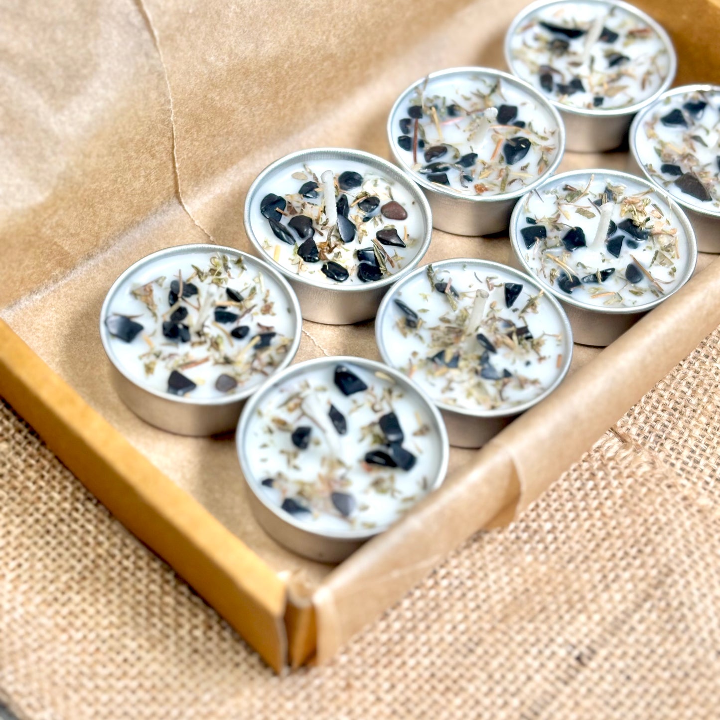 Thyme & Black Tourmaline Soy Tealight Candle