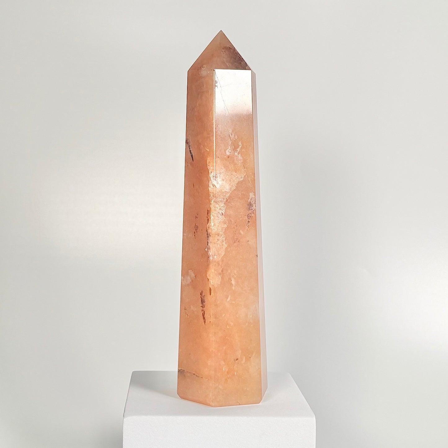 Red Aventurine Six-Facet Tower – 740g - Boost Vitality • Spark Motivation • Manifest with Confidence
