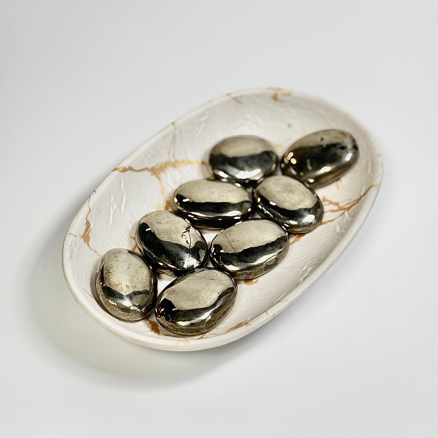 Pyrite Polished Palm Stone | Stone for Abundance
