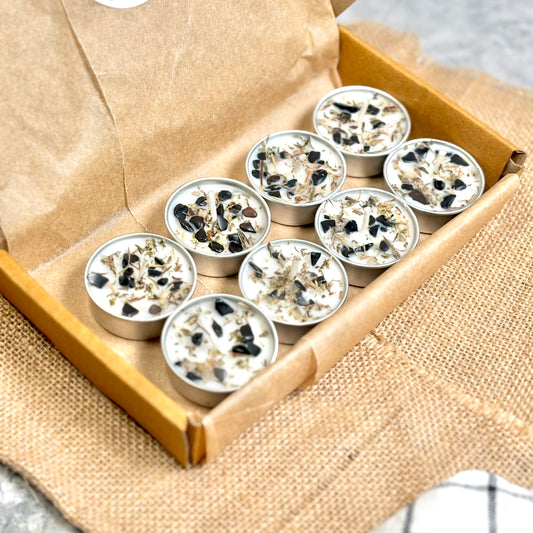 Thyme & Black Tourmaline Soy Tealight Candle