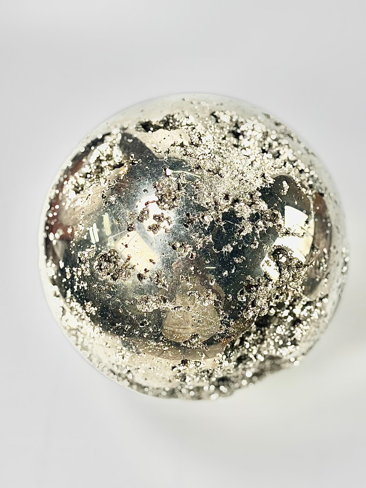 Extra Large Peruvian Pyrite Druzy Sphere 7.4 Kg – Abundance & Prosperity