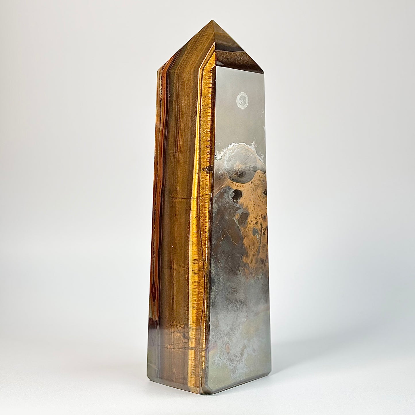 Tiger's eye XXL Four facet Tower - 4.4 Kg