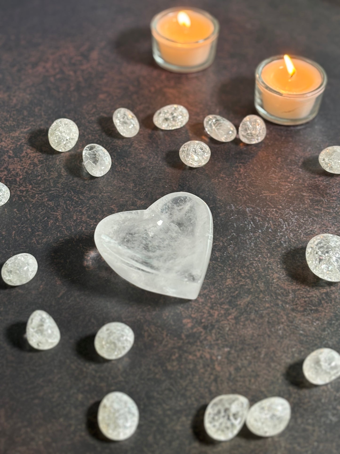Clear Quartz Heart Shape Bowl - Amplifier of Energy & Intention