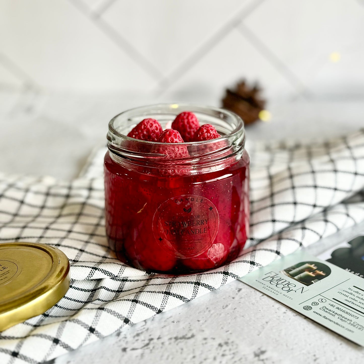 Strawberry Jam Scented Candle | Dessert Candle | Christmas