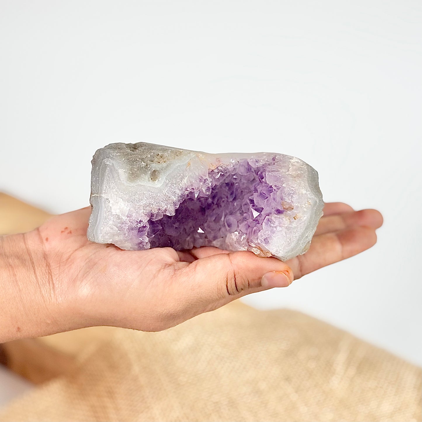 Amethyst Cluster - 296 Gm | Helps activating Third Eye & Psychic abilities