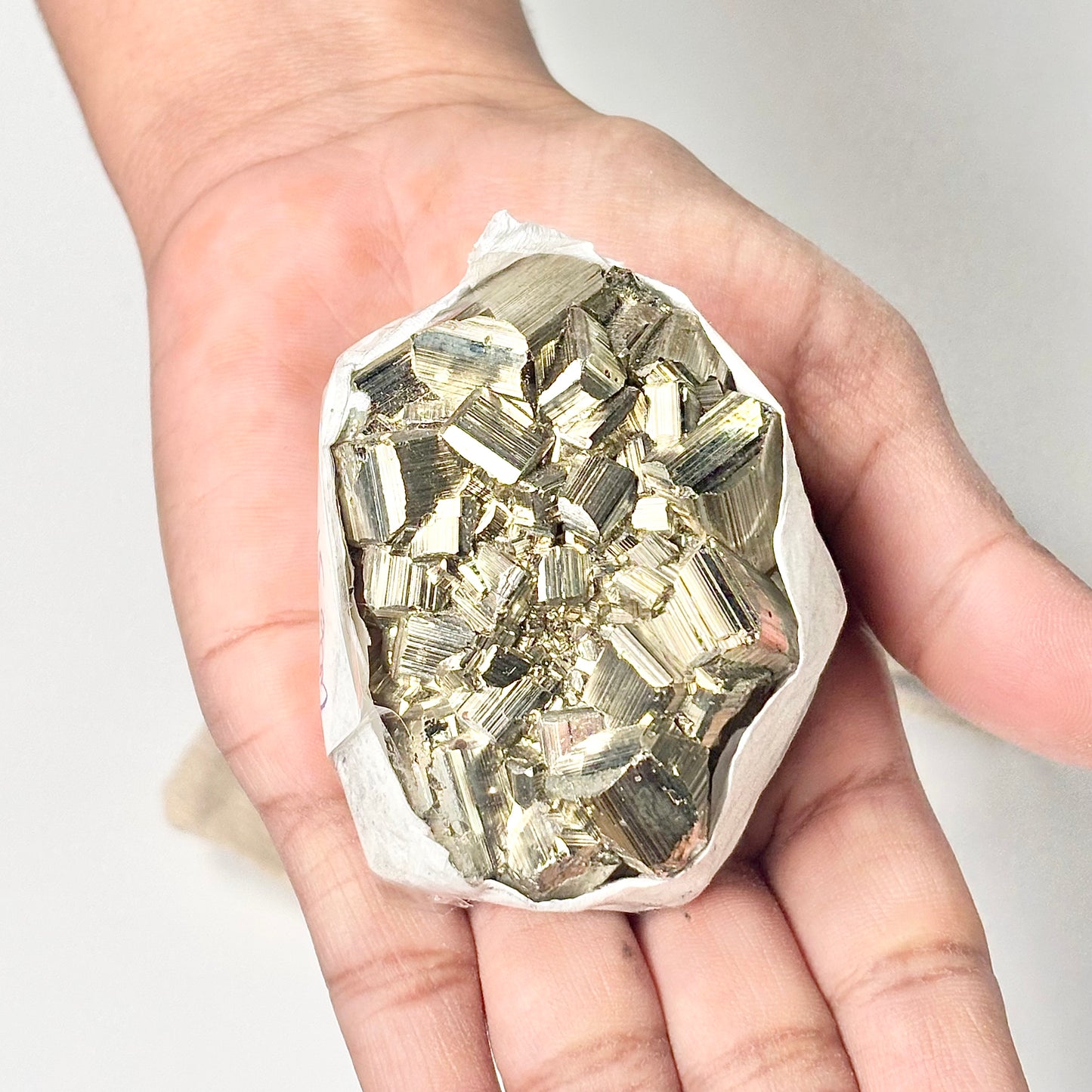 Peruvian Pyrite Cluster – 215g -Golden Brilliance & Striking Presence