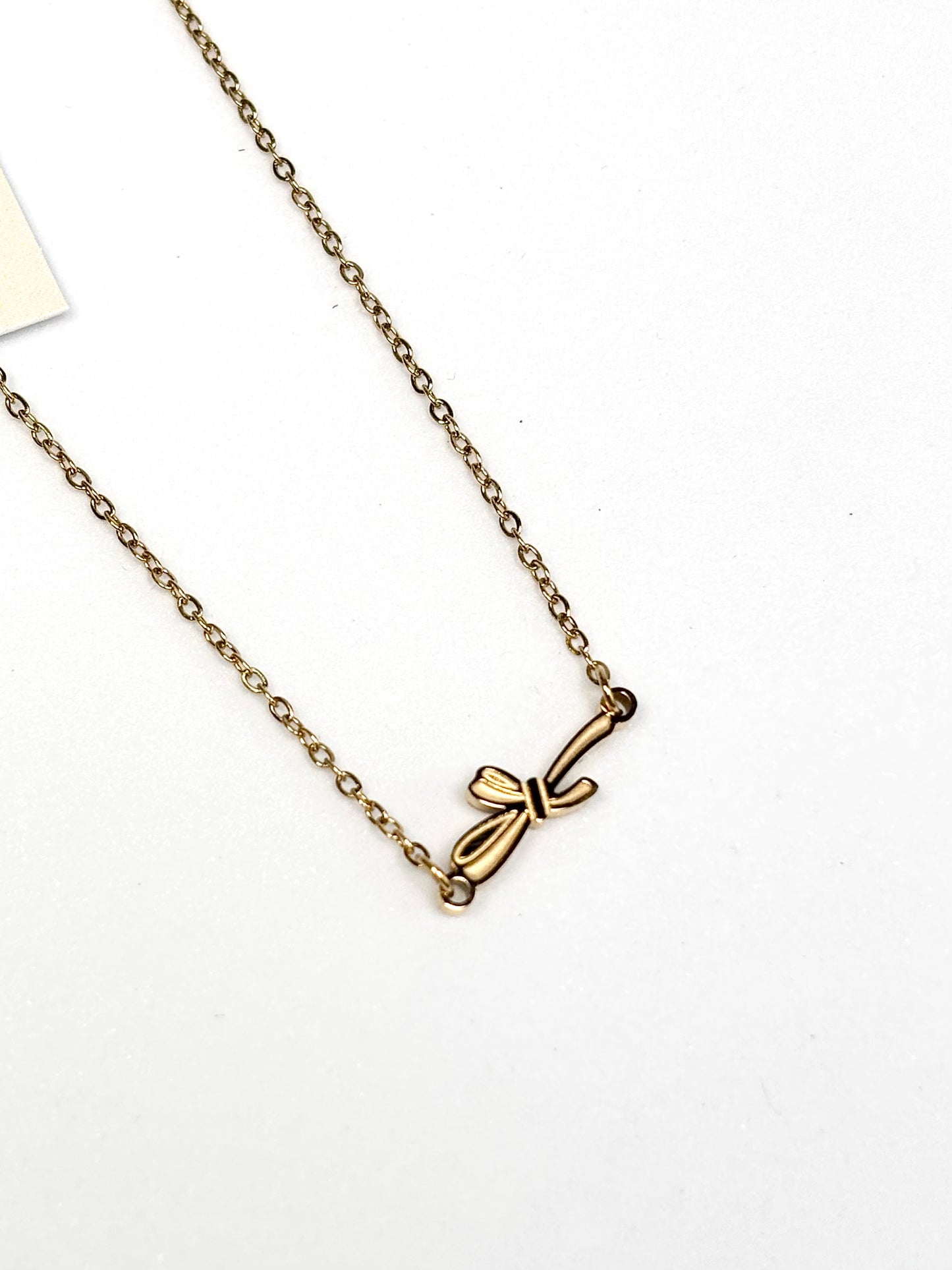 Minimalist Bow Necklace | Gold-Plated Stainless Steel | The Lilith Store