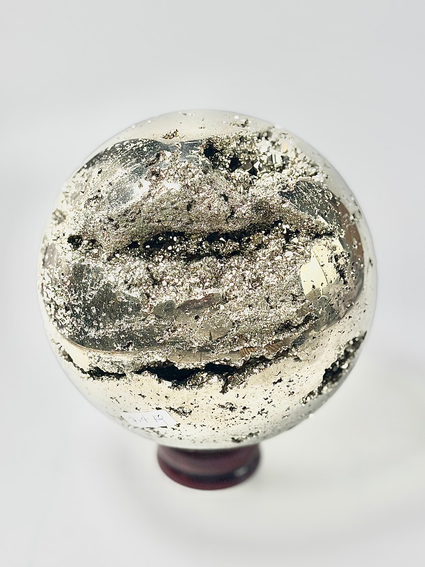 Extra Large Peruvian Pyrite Druzy Sphere 7.4 Kg – Abundance & Prosperity