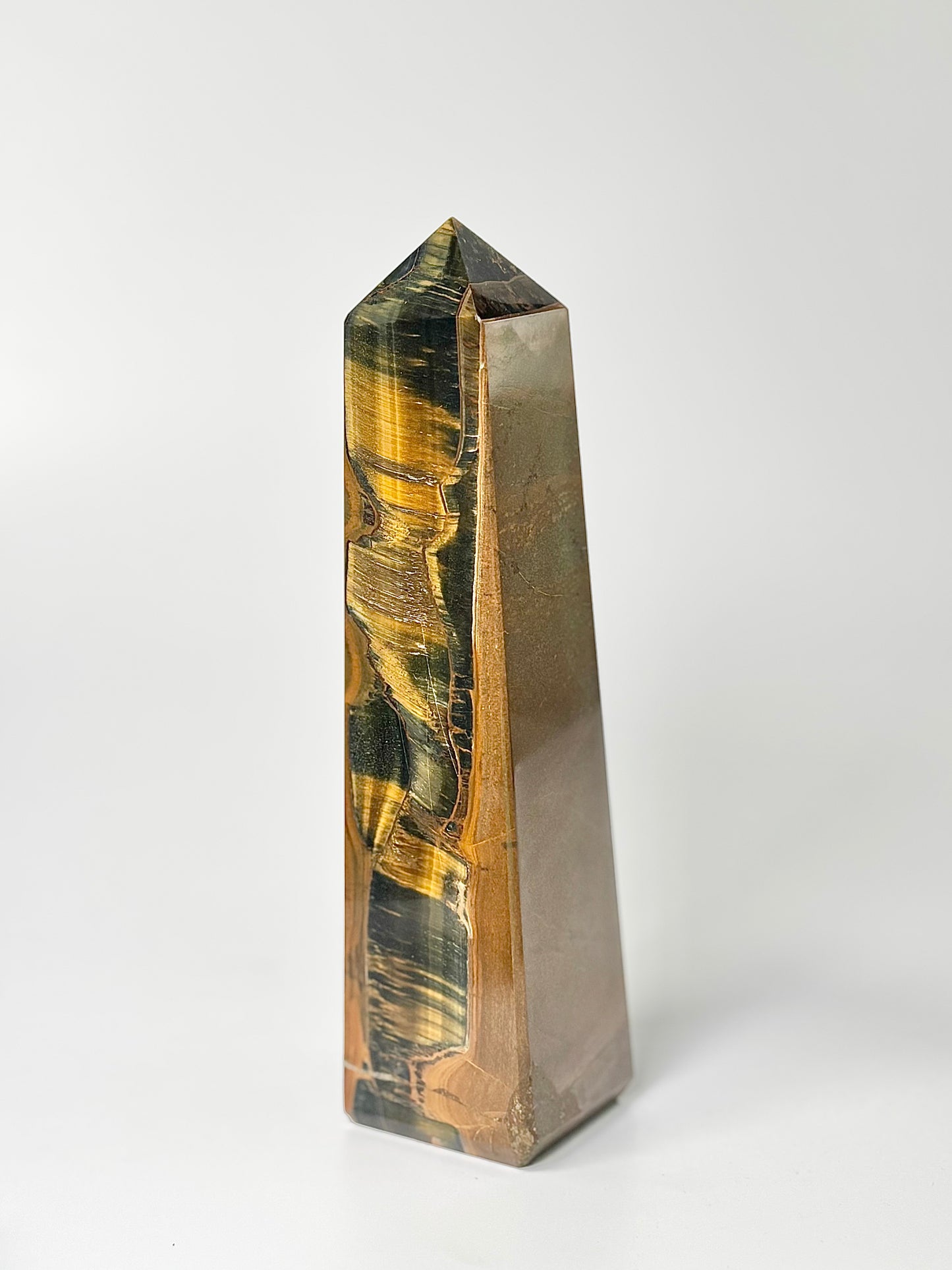 Four Facet Tiger’s Eye Tower – 658g - Focus, Confidence & Style