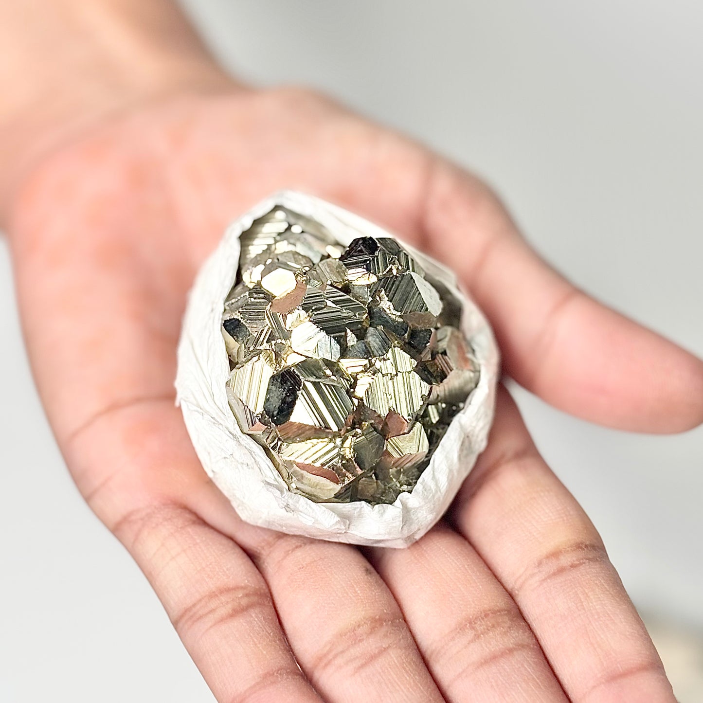 Peruvian Pyrite Cluster – 130g -Golden Brilliance & Striking Presence