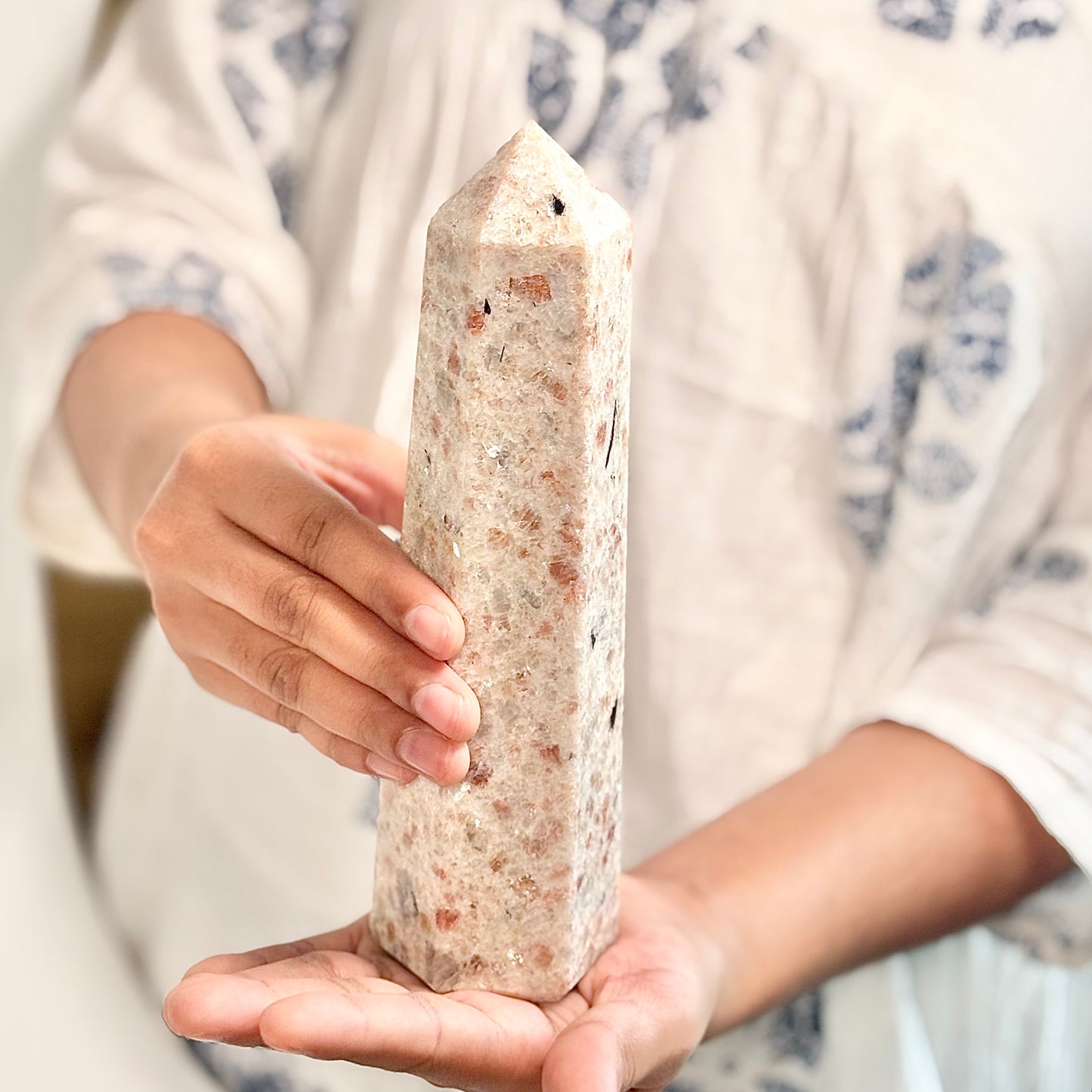 Sunstone Six-Facet Tower – 791 Gm - Ignit Joy • Embrace Confidence • Manifest Positivity