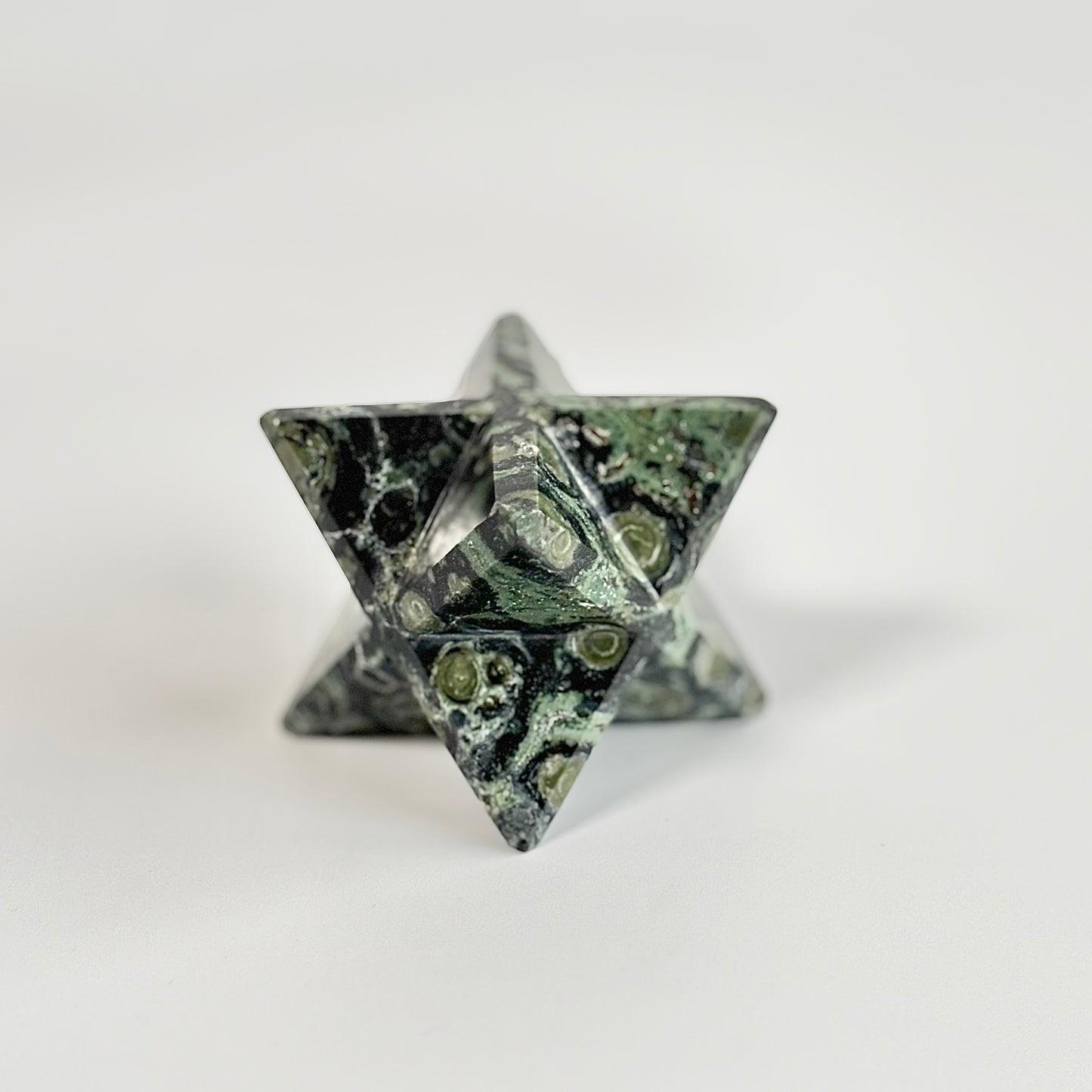 Kambaba Jasper Large Merkaba Carving - 160 Gm