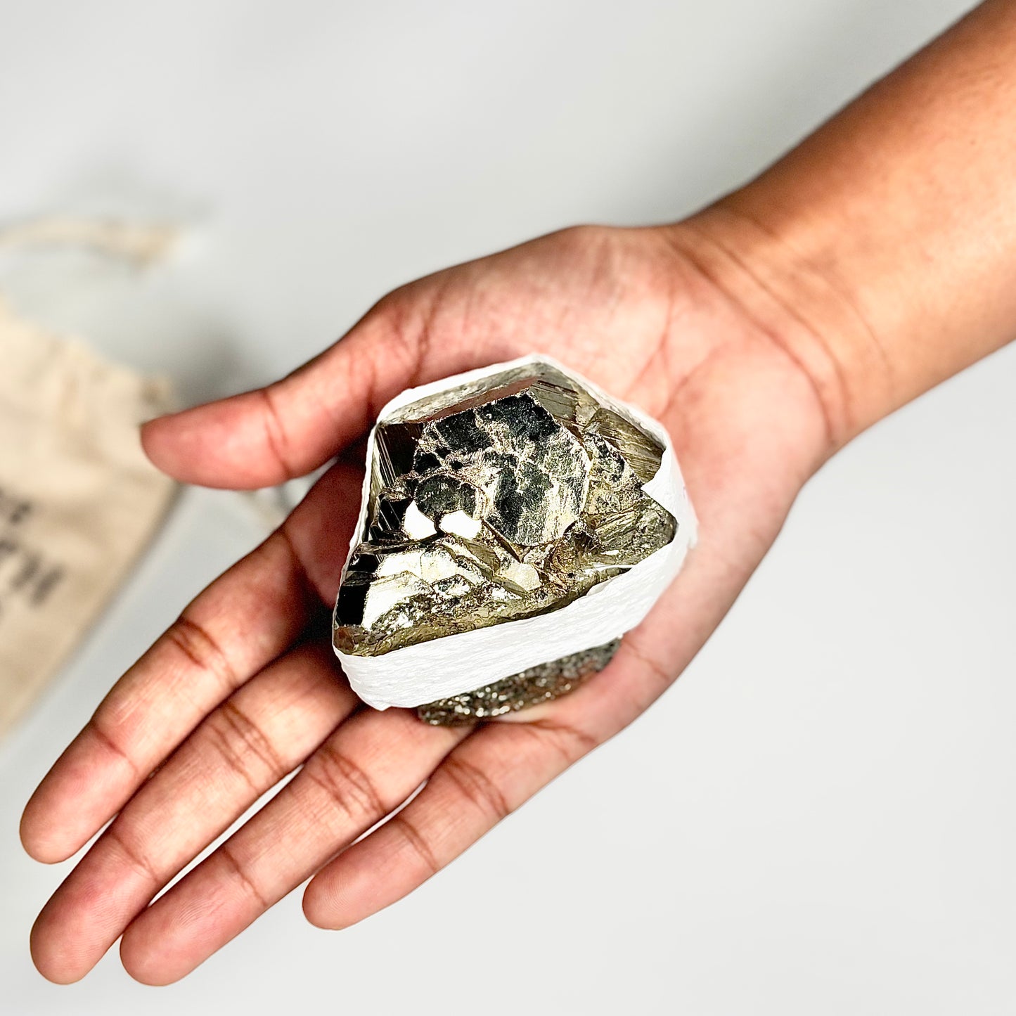 Peruvian Pyrite Cluster – 242g -Golden Brilliance & Striking Presence