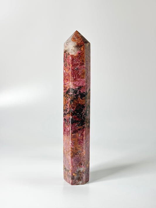 Super Pink Rhodonite Tower 1.4 Kg – Emotional Healing & Heart Alignment