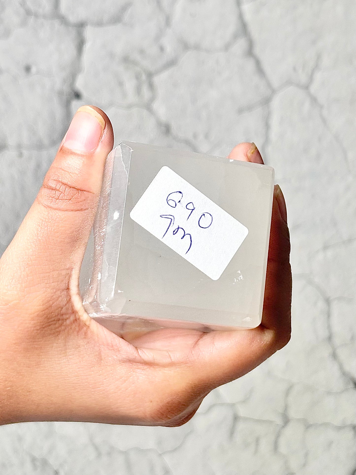 Four Facet Selenite Tower – 690g - Soft Glow & Balanced Form