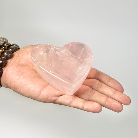 Rose Quartz Heart-Shaped Bowl