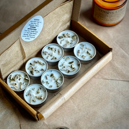 Sage Infused Soy Wax Tealight Candles – Unscented