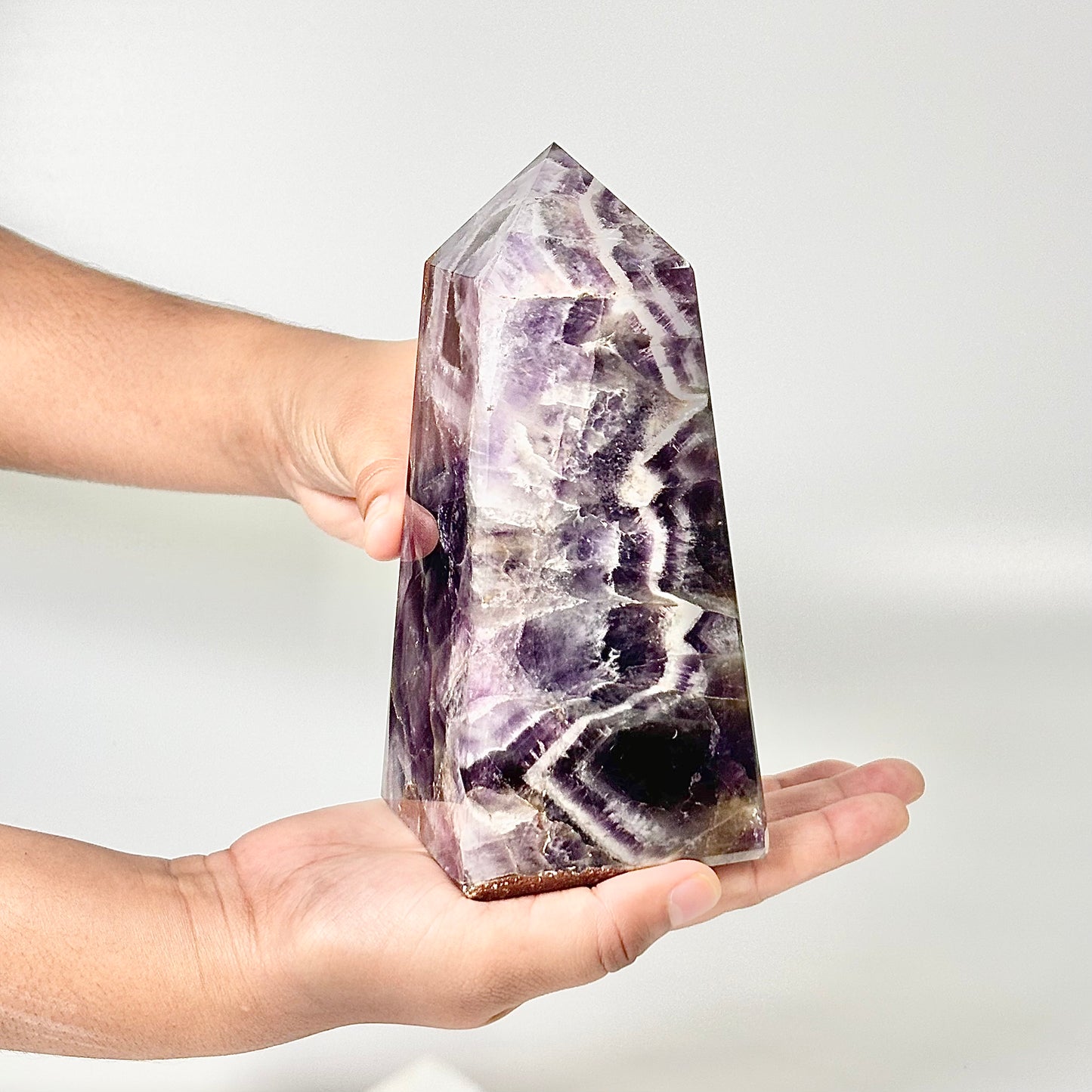 Four Facet Chevron Amethyst Tower – 1170g - Amplified Intuition & Focused Healing