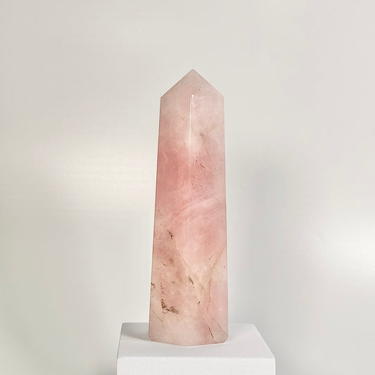 Rose Quartz Six-Facet Tower – 929g - Attract Love • Heal Emotionally • Radiate Compassion
