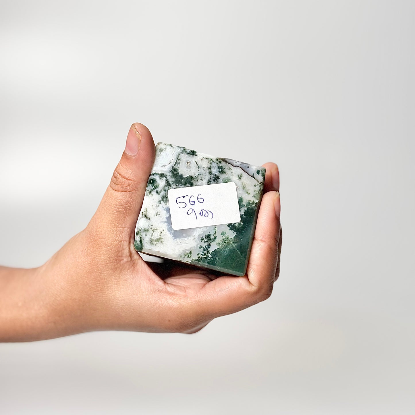 Four Facet Moss Agate Tower – 566g - Nature-Inspired Calm & Grounded Beauty