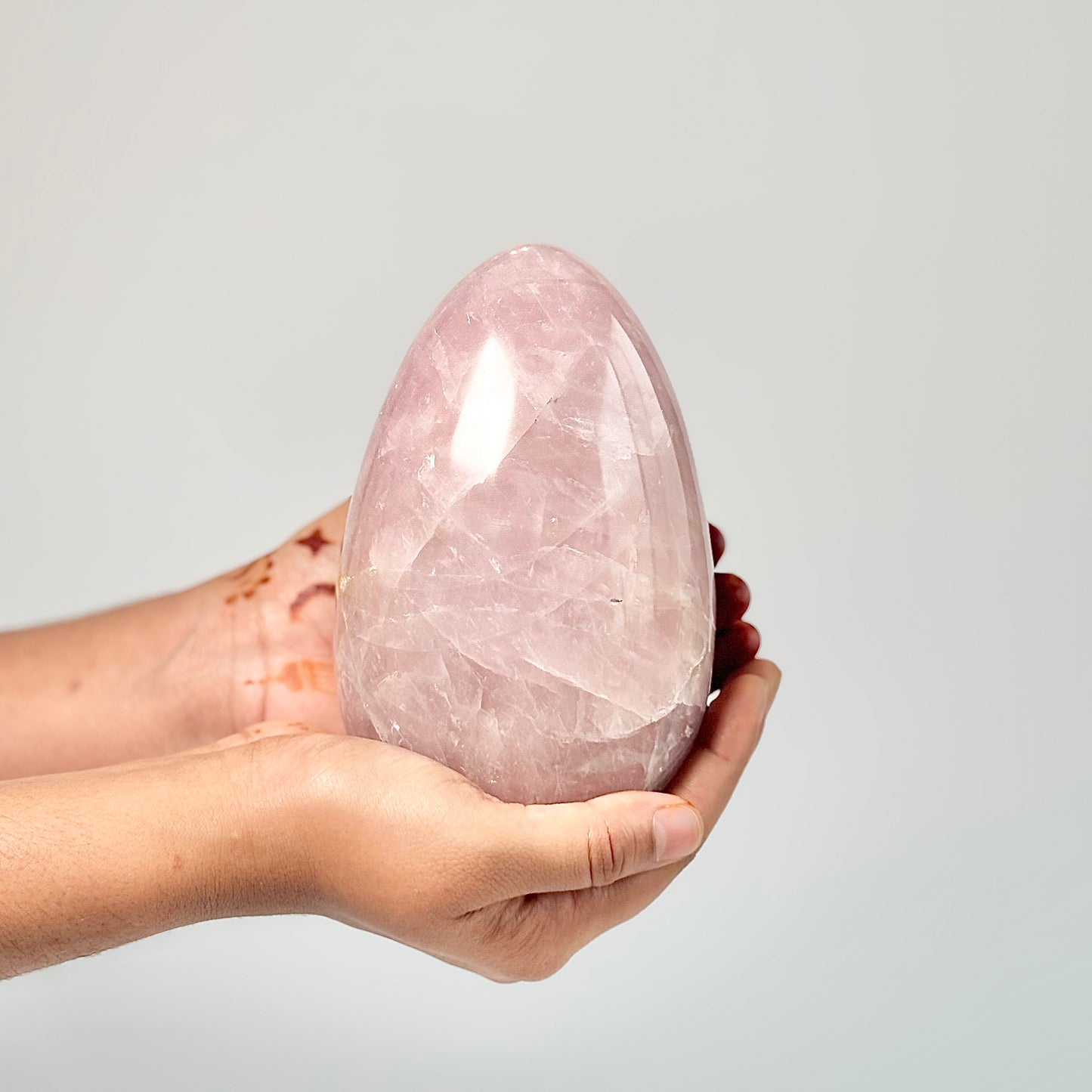 Rose Quartz Large Egg Carving – 1.3 Kg | Stone of Love & Self Love