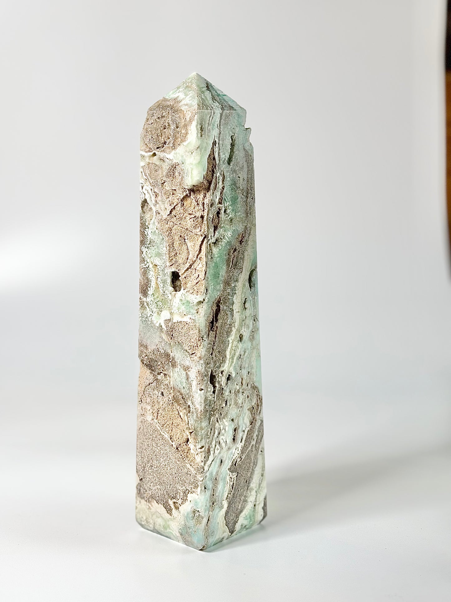 Blue Aragonite Four-Facet Tower 1.8 Kg – Calming Energy & Emotional Healing