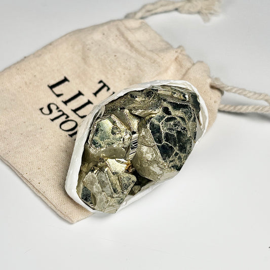 Peruvian Pyrite Cluster – 193g -Golden Brilliance & Striking Presence