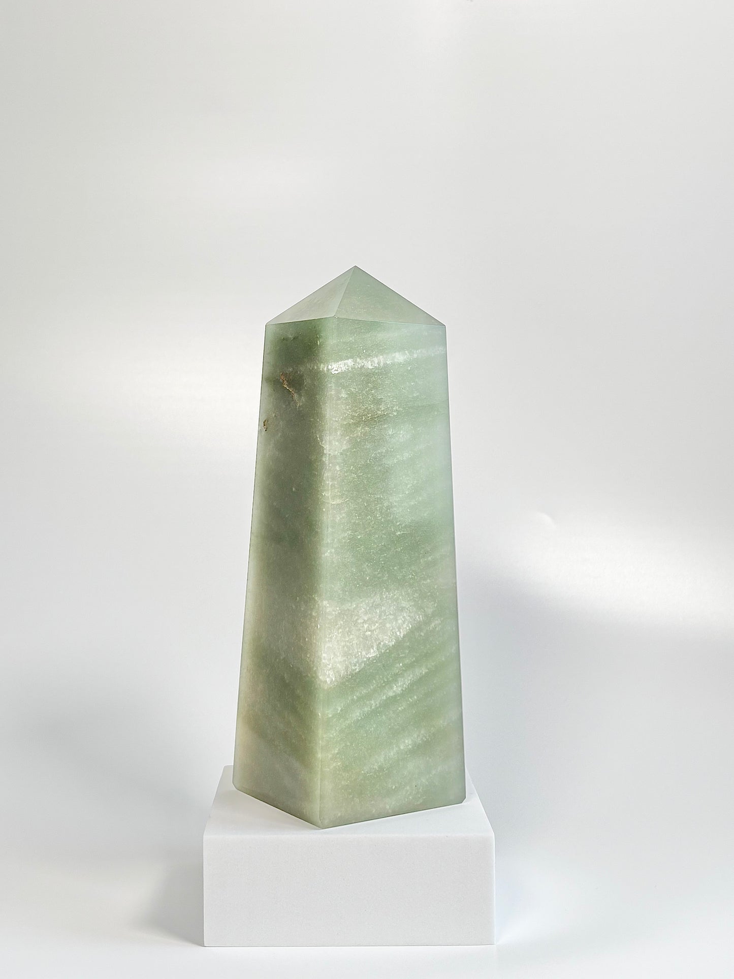 Green Aventurine Four-Facet Tower – 1747g - Attract Luck • Inspire Growth • Help Heart Chakra