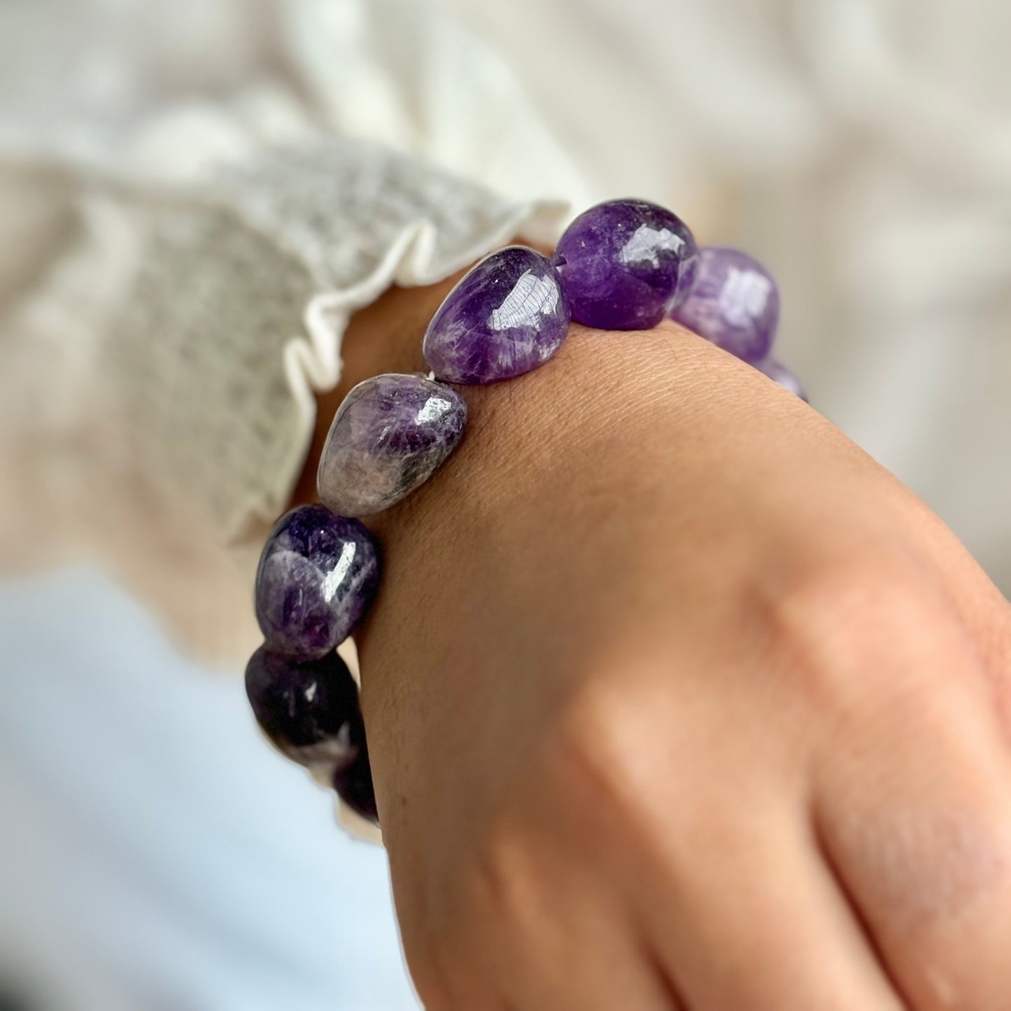 Amethyst Tumble Bracelet | Stone for activating Third Eye
