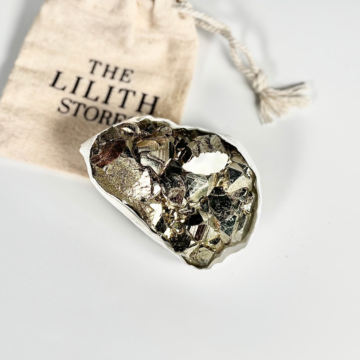 Peruvian Pyrite Cluster – 318g -Golden Brilliance & Striking Presence