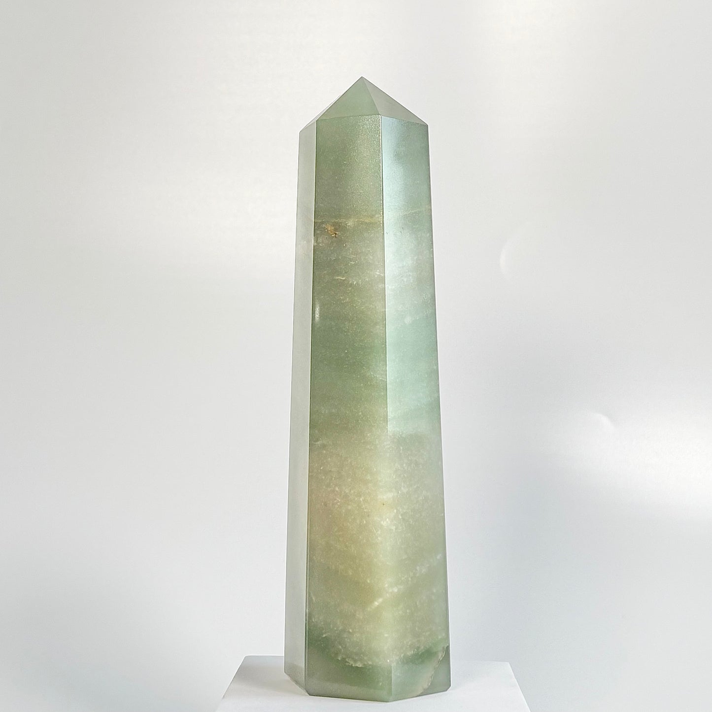 Green Aventurine Six-Facet Tower – 1042 - Attract Luck • Inspire Growth • Help Heart Chakra