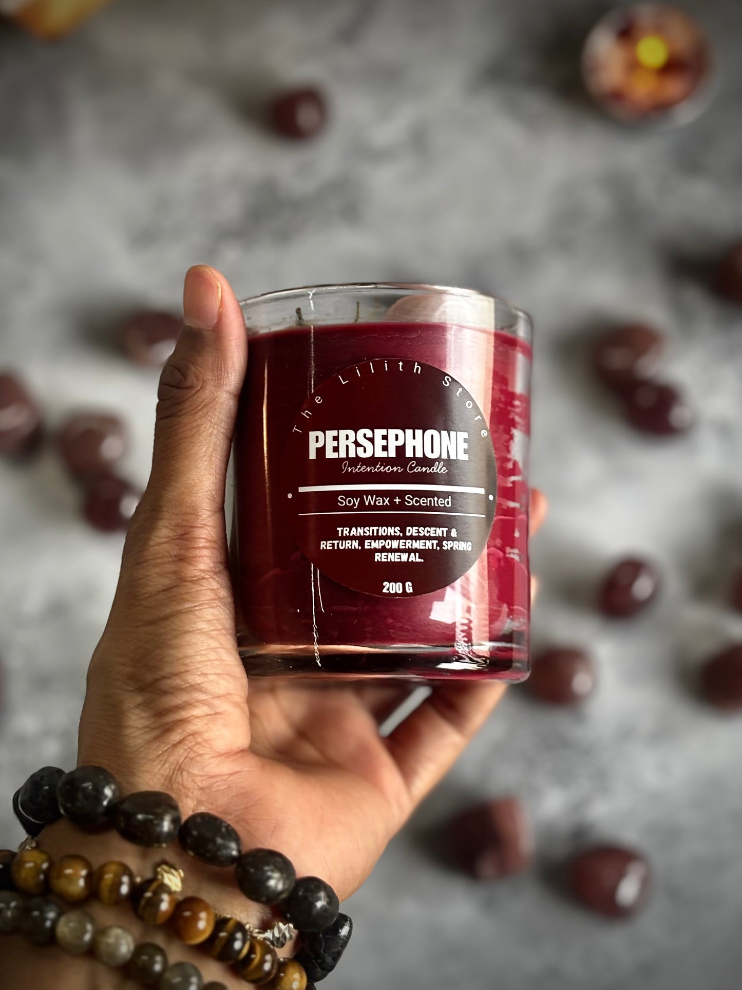 Persephone Altar Candle – 200 g Soy Wax Jar Candle for Ritual & Devotion