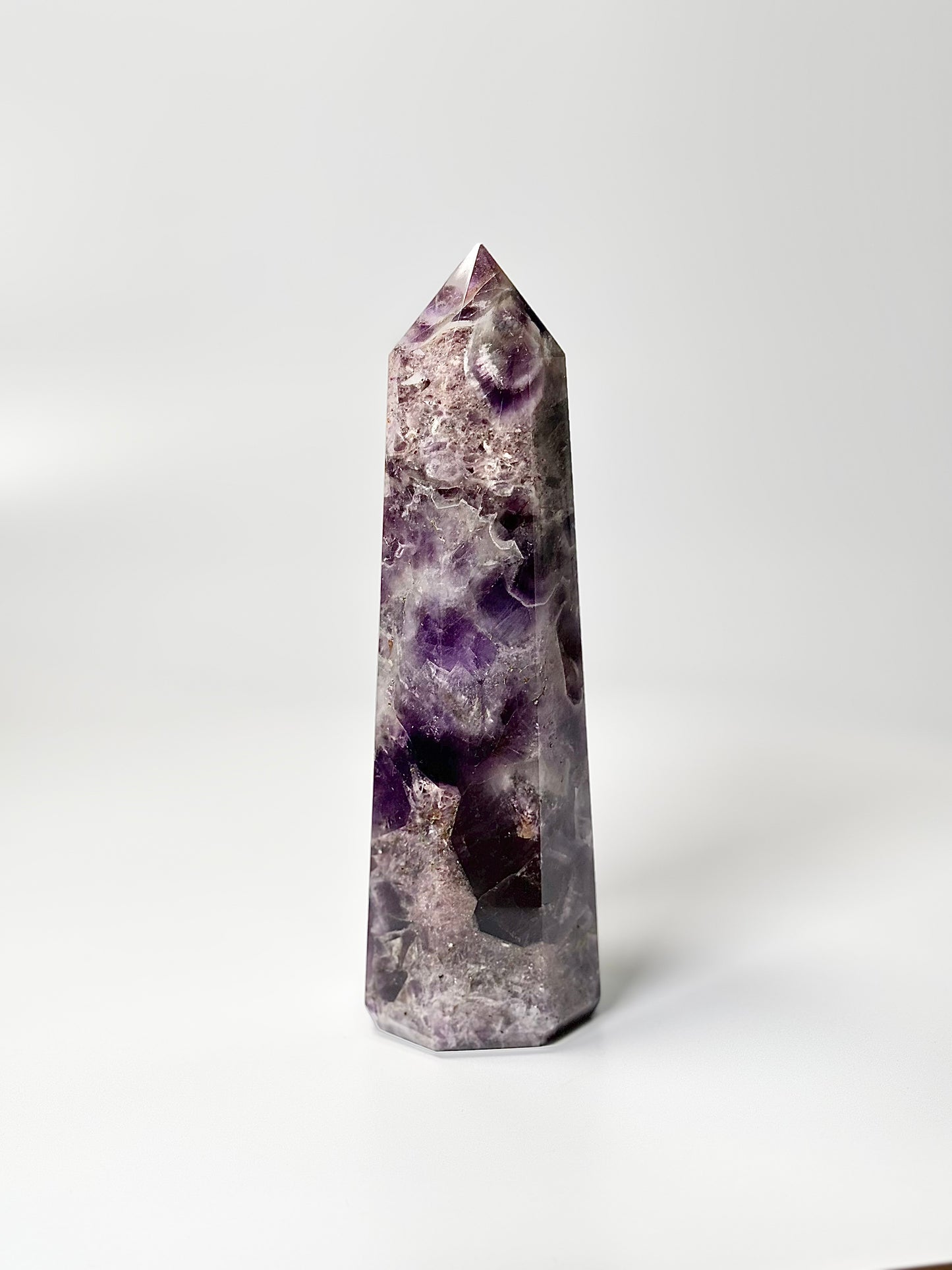 Eight Facet Chevron Amethyst Tower – 729g - Balanced Energy & Refined Clarity