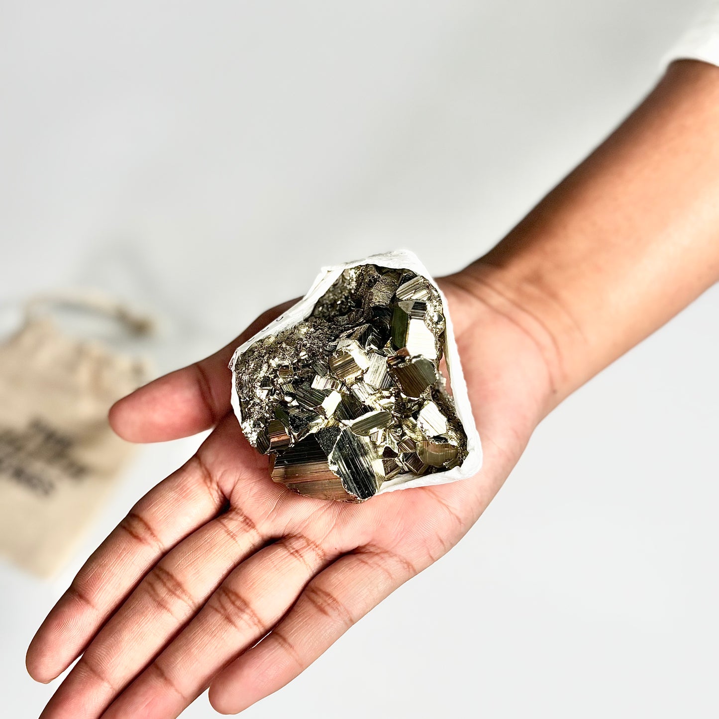 Peruvian Pyrite Cluster – 223g -Golden Brilliance & Striking Presence