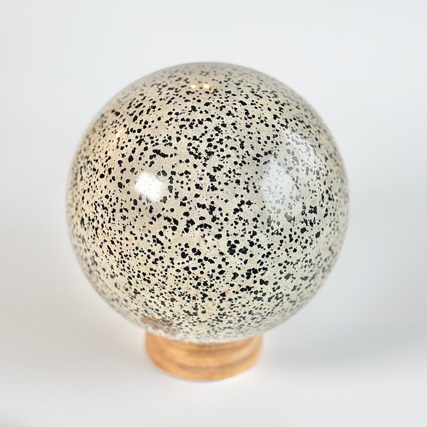 Dalmatian Jasper Extra Large Sphere - 5 Kg | Promotes Joy & Release Negativity