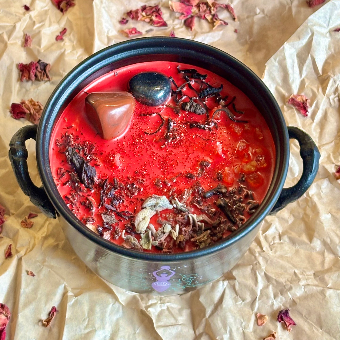 Grounding & Protection Goddess Gaia print Cauldron Candle - 200 Gm