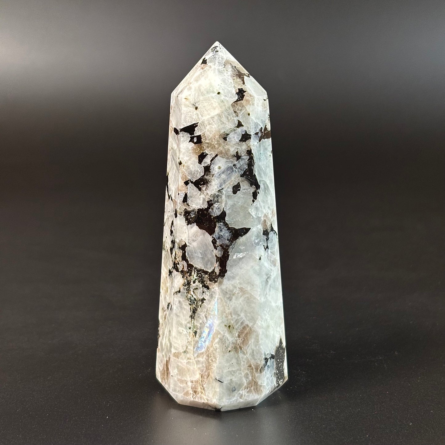 Rainbow Moonstone Large Tower - 280 Gm | Compassion & empathy