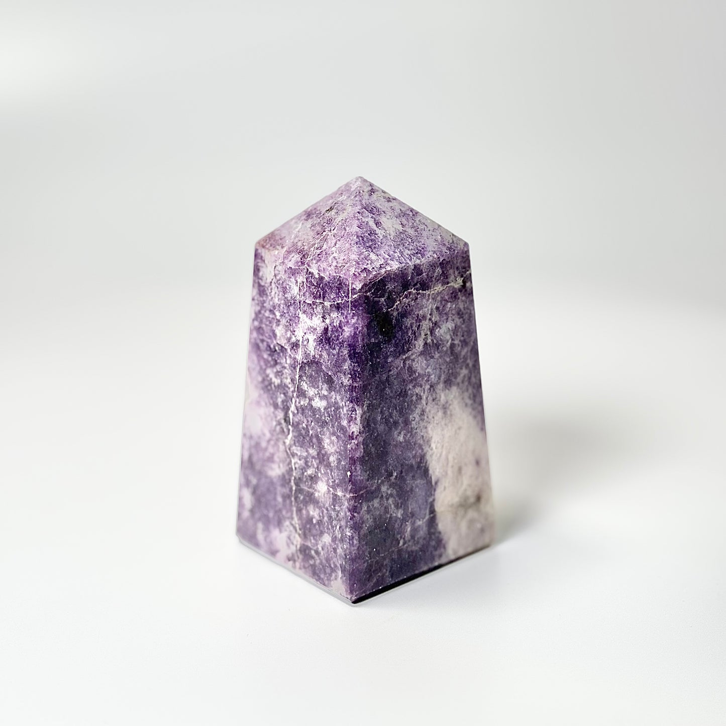 Four Facet Lepidolite Tower – 495g - Soft Tones & Steady Presence