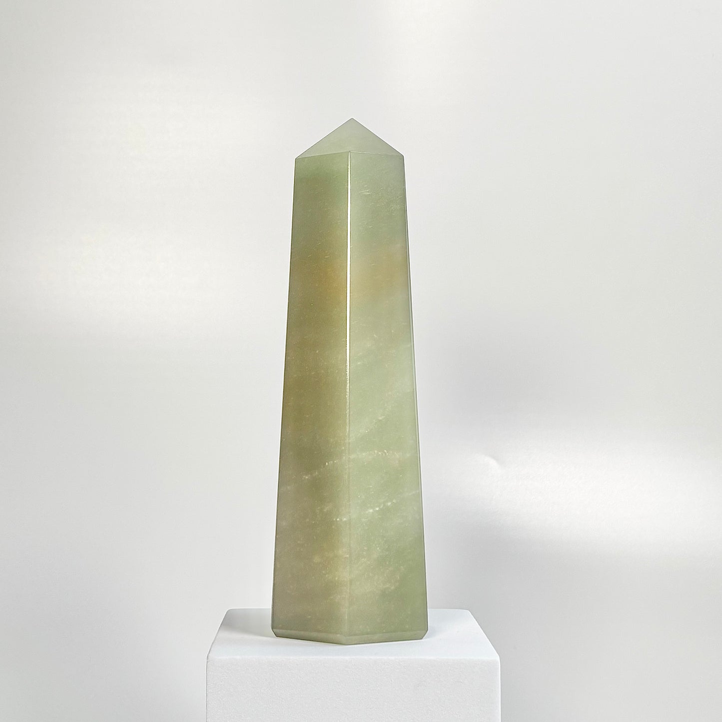 Green Aventurine Six-Facet Tower – 1035g - Attract Luck • Inspire Growth • Help Heart Chakra