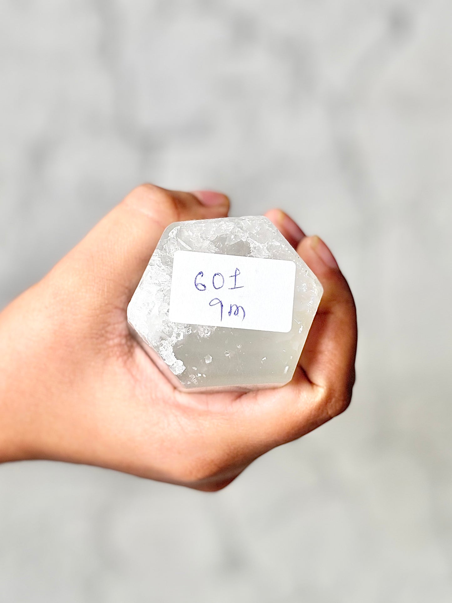 Six Facet Selenite Tower – 601g Bright Elegance & Harmonised Form