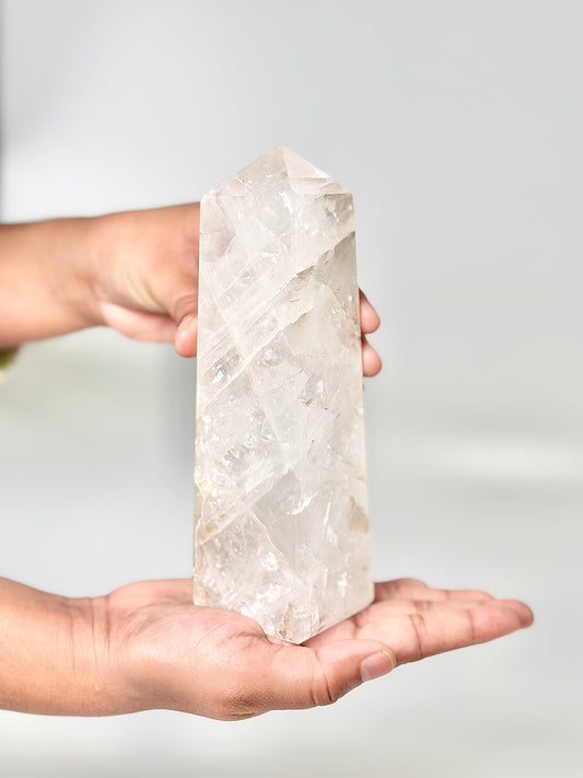 Four Facet Clear Quartz Tower – 780g - Amplify, Align & Awaken