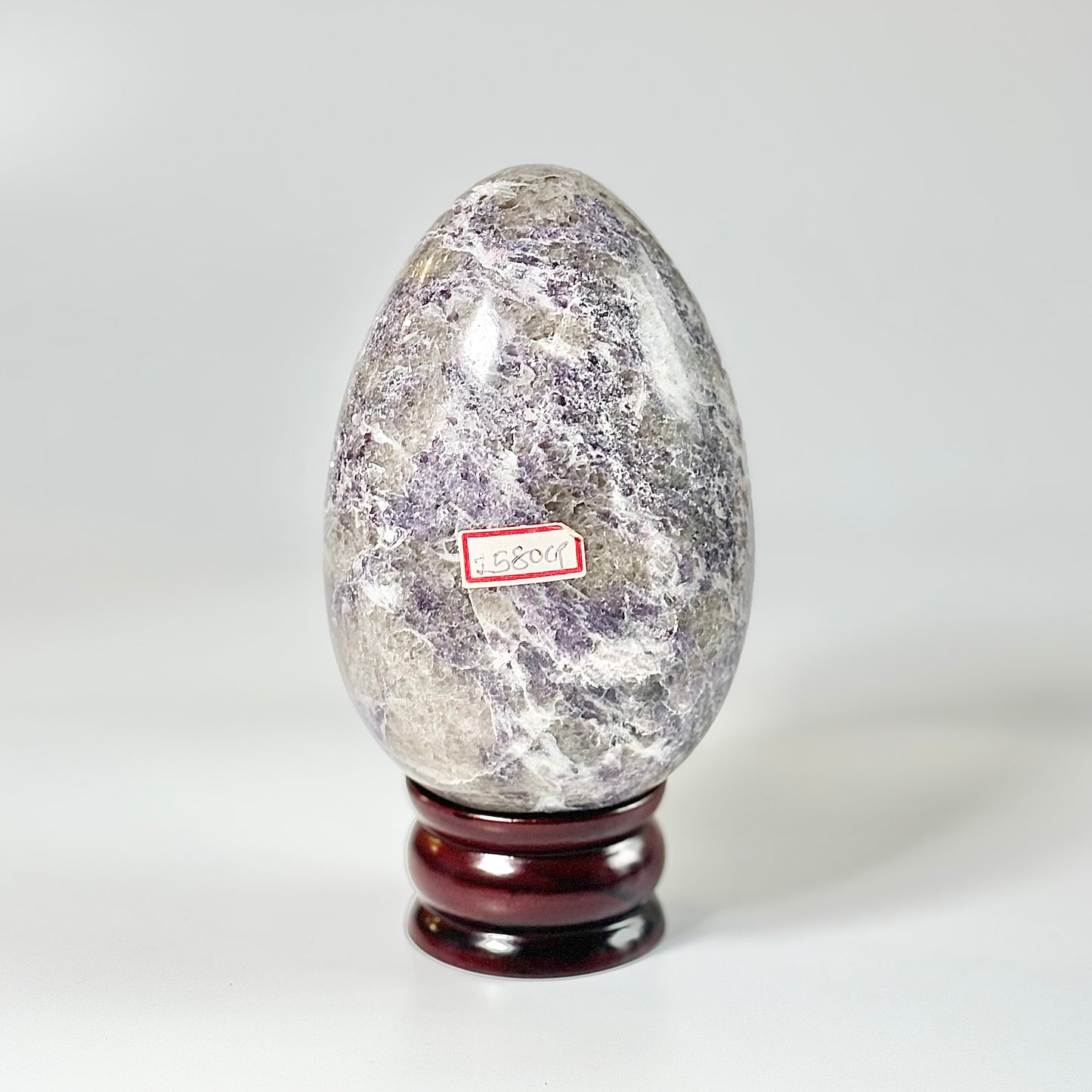 Lepidolite Large Egg Carving - 1580 Gm