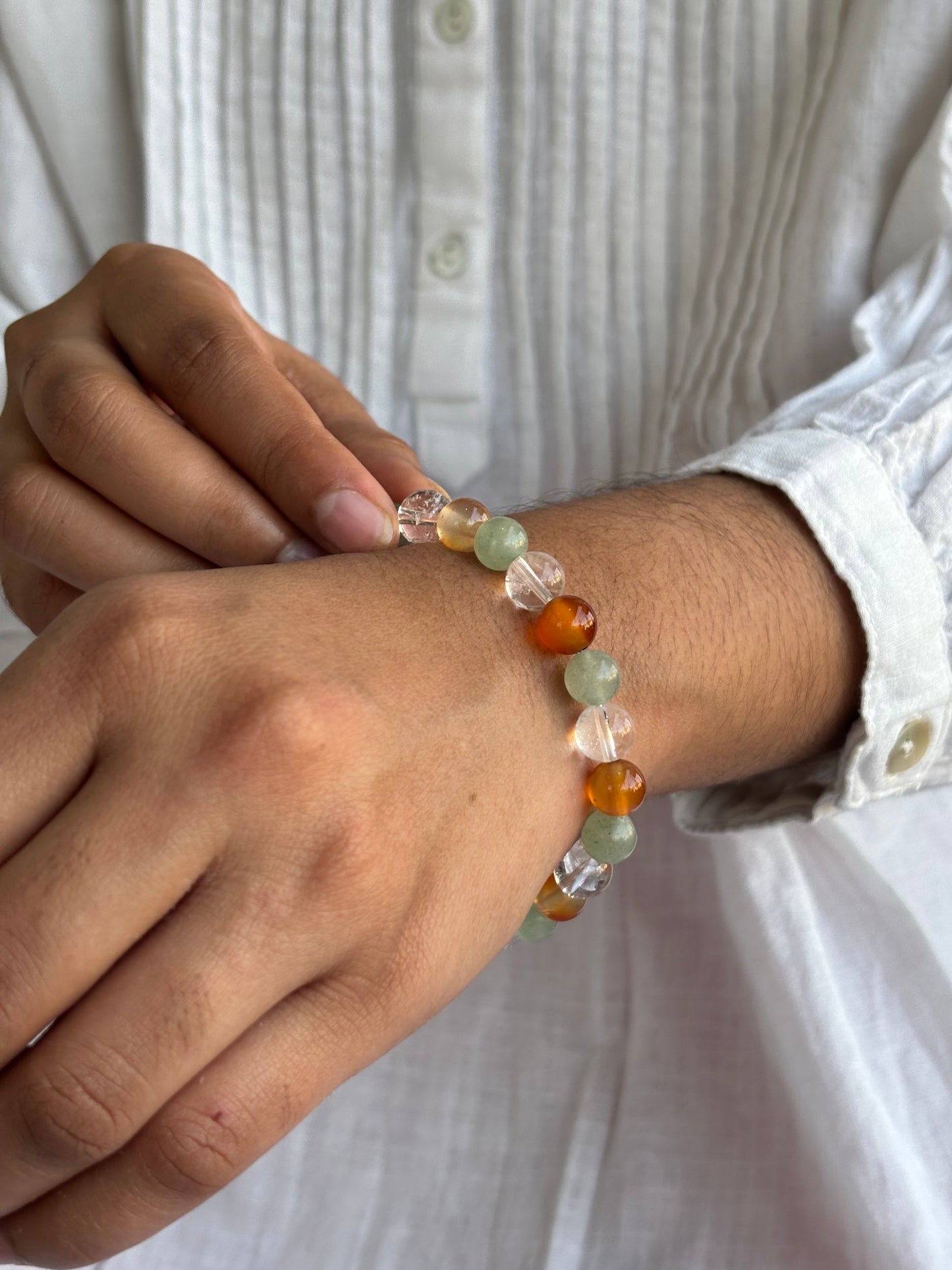 Wellness - 8mm Bead Bracelet | Combination Crystal Series