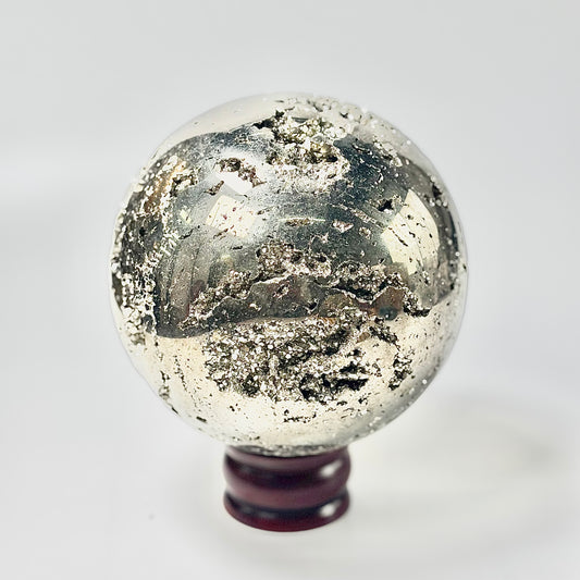 Extra Large Peruvian Pyrite Druzy Sphere 5.7 Kg – Abundance & Prosperity