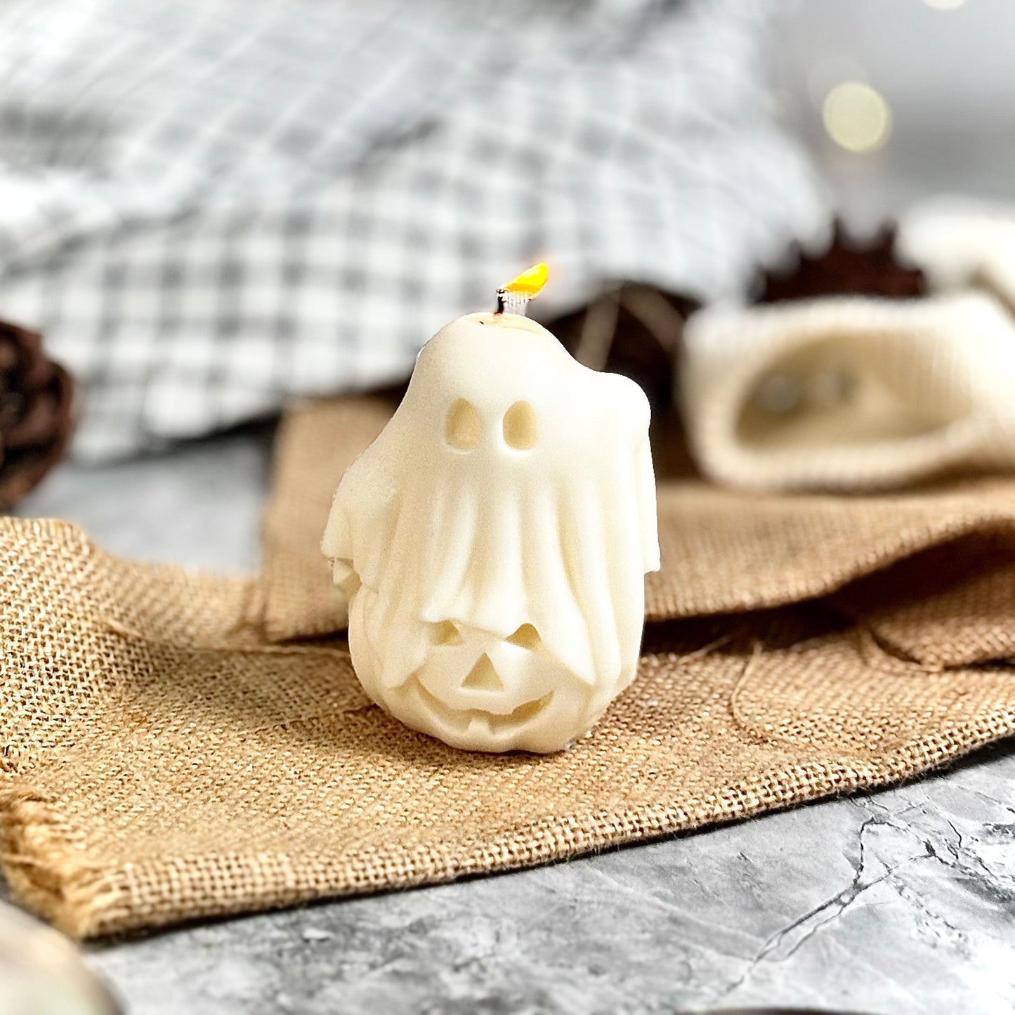 Ghost Shaped Halloween Soy Scented Candle