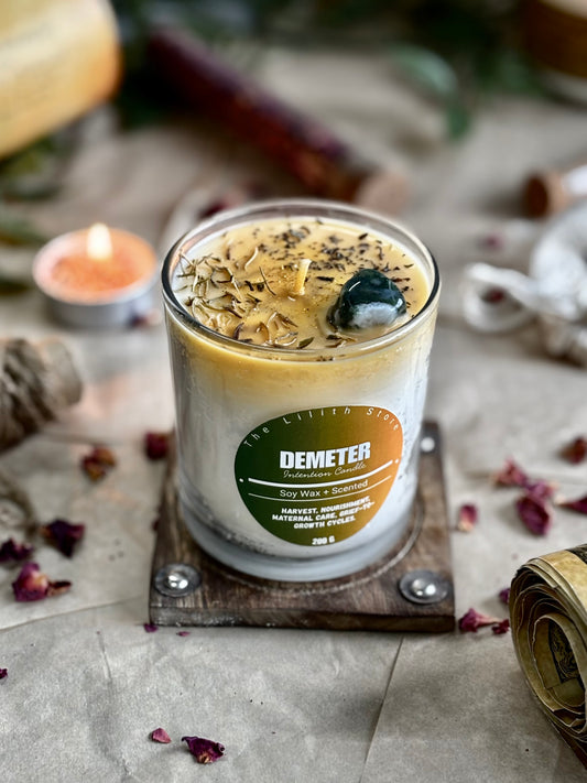 Demeter Altar Candle – 200 g Soy Wax Jar Candle for Ritual & Devotion