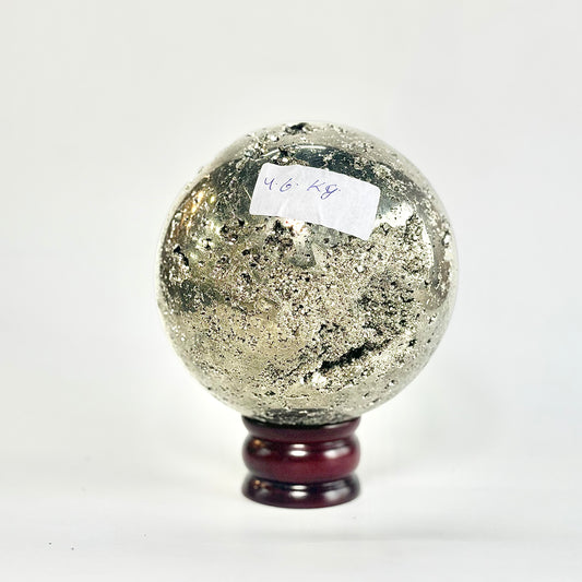 Extra Large Peruvian Pyrite Druzy Sphere 4.6 Kg – Abundance & Prosperity