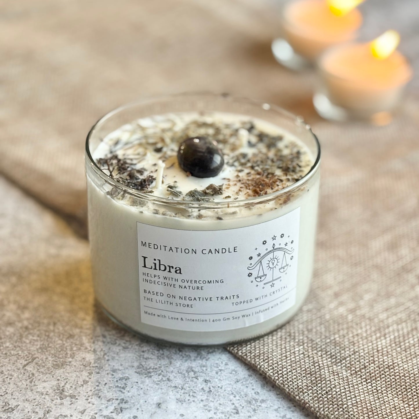 Libra Zodiac Soy Intention Candle | 400 Gm